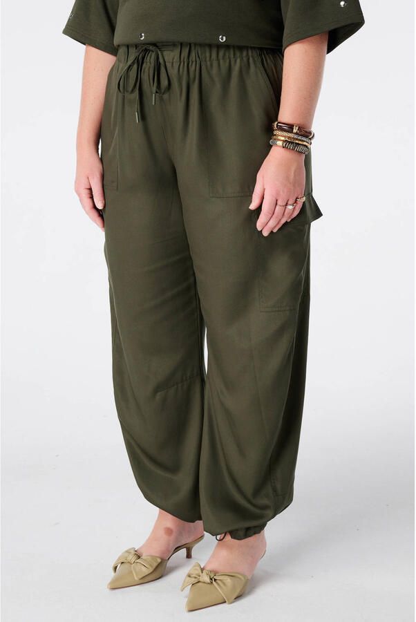 MS Mode ballon cargobroek Plus Size kaki