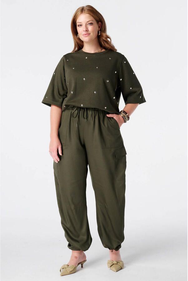 MS Mode ballon cargobroek Plus Size kaki - Foto 2