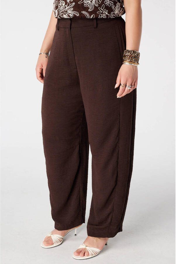 MS Mode barrel broek Plus Size bruin