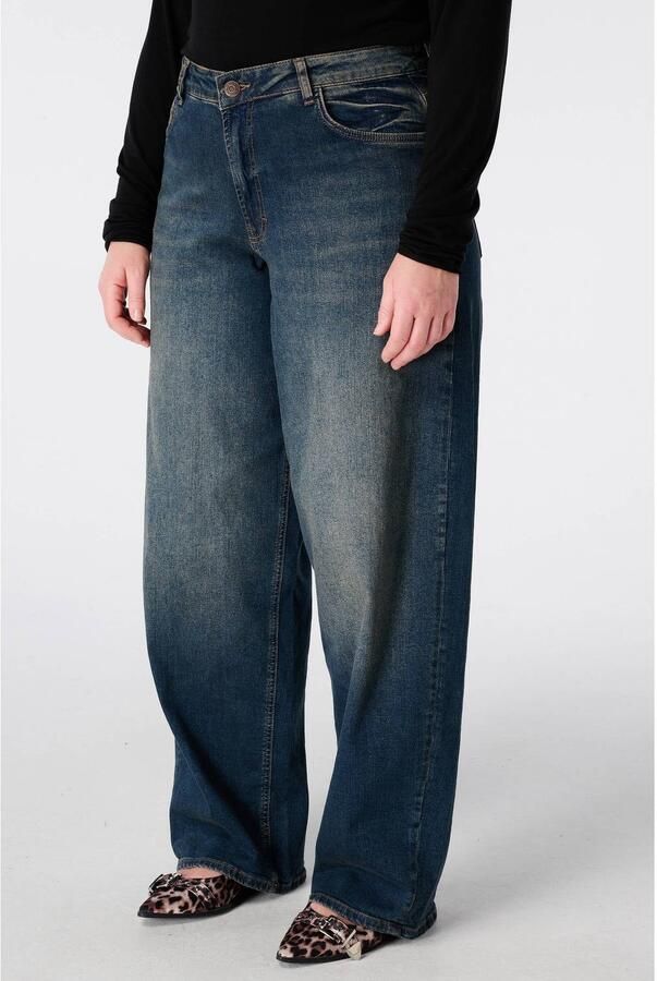 MS Mode barrel jeans donkerblauw