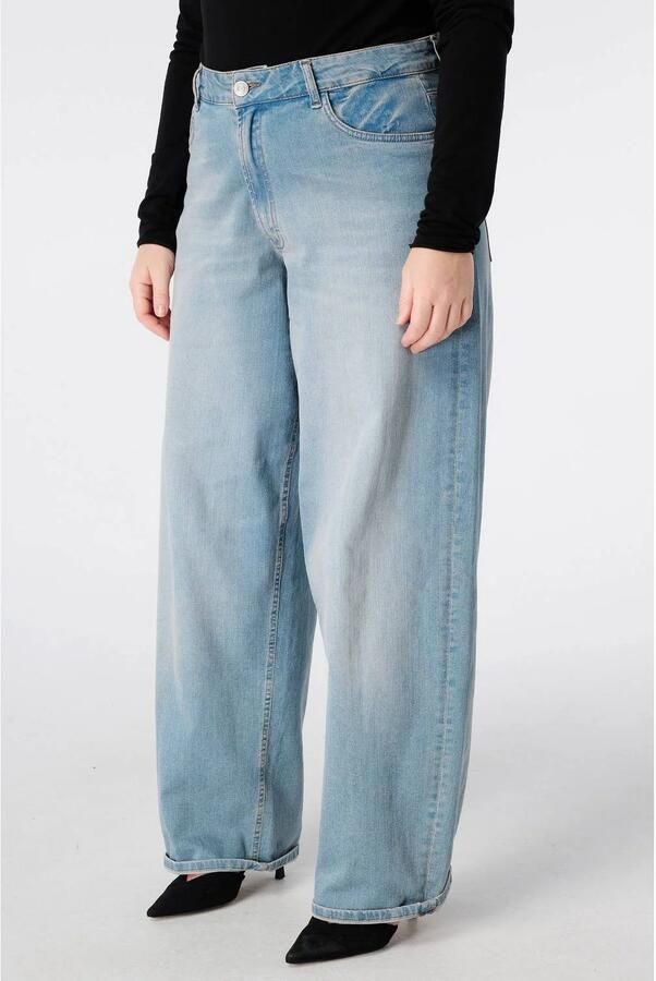 MS Mode barrel jeans light blue denim