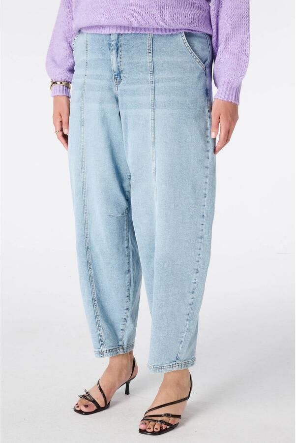 MS Mode barrel jeans light blue denim