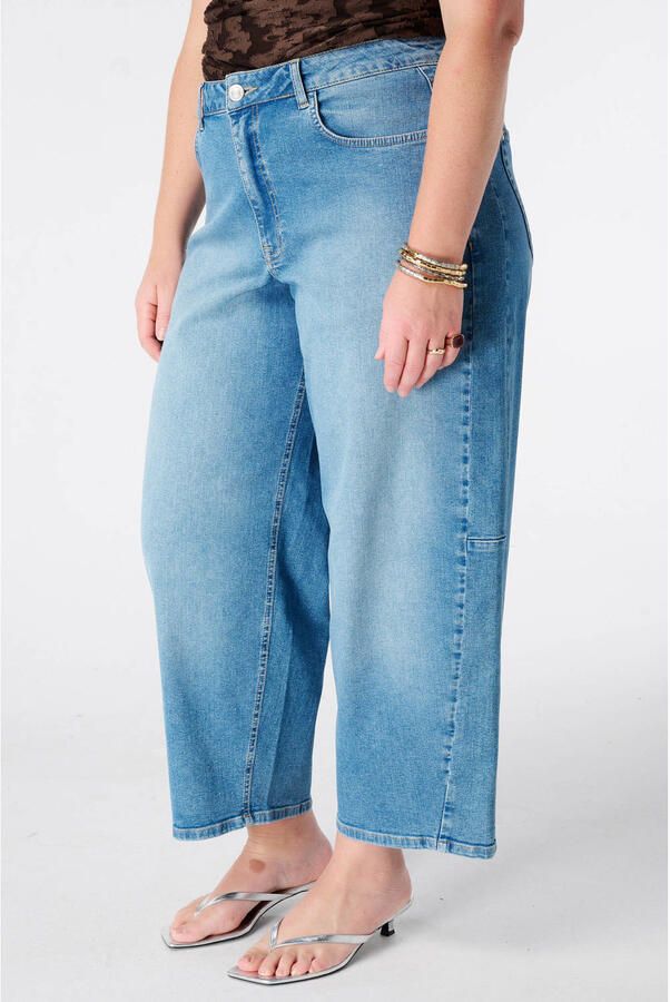MS Mode barrel jeans Plus Size mediumblauw