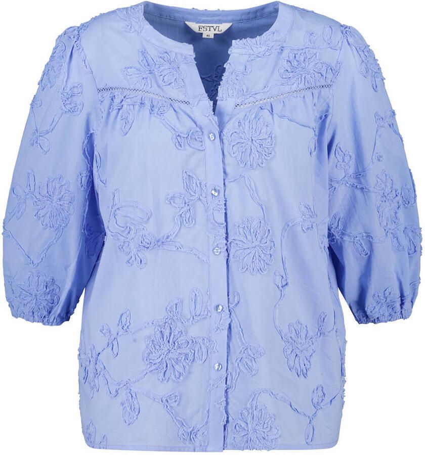 MS Mode blouse blauw - Foto 2