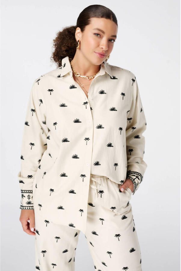 MS Mode blouse broderie ecru