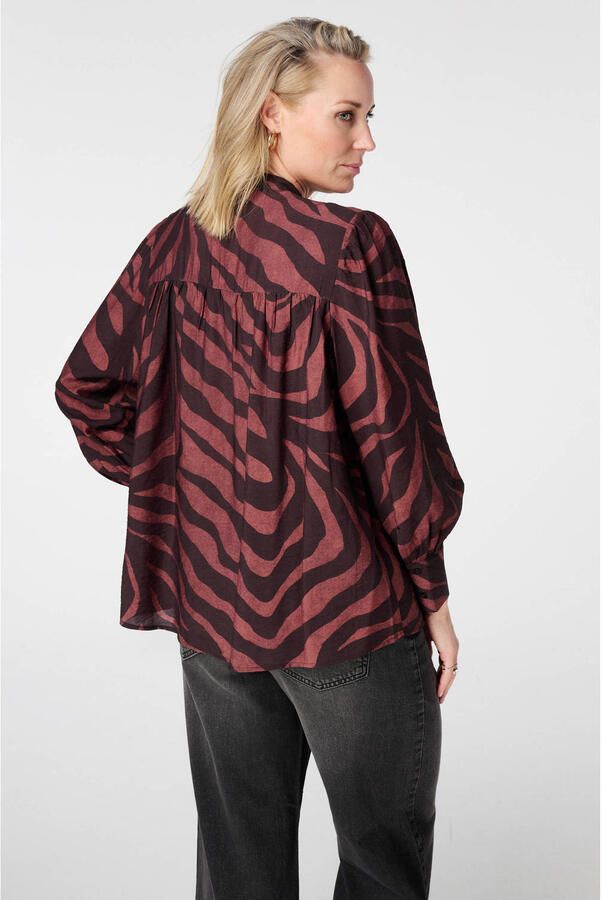 MS Mode blouse donkerrood - Foto 2