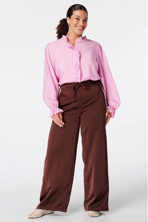 MS Mode blouse met krijtstreep Plus Size lichtroze - Foto 3