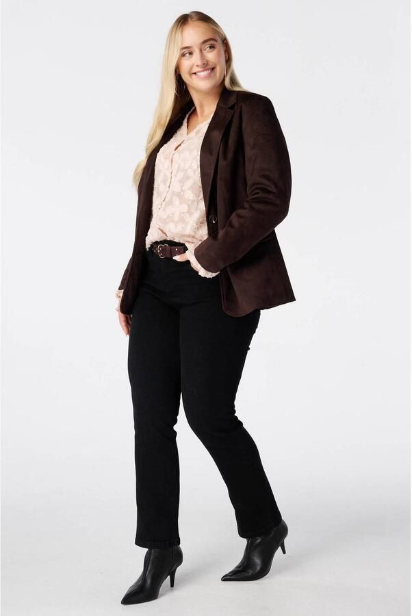 MS Mode blouse met pailletten en print zand - Foto 2