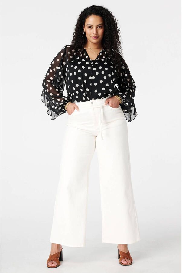 MS Mode blouse met stippen zwart - Foto 2
