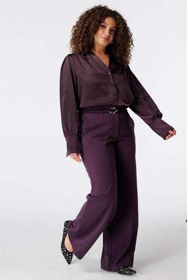 MS Mode blouse Plus Size aubergine