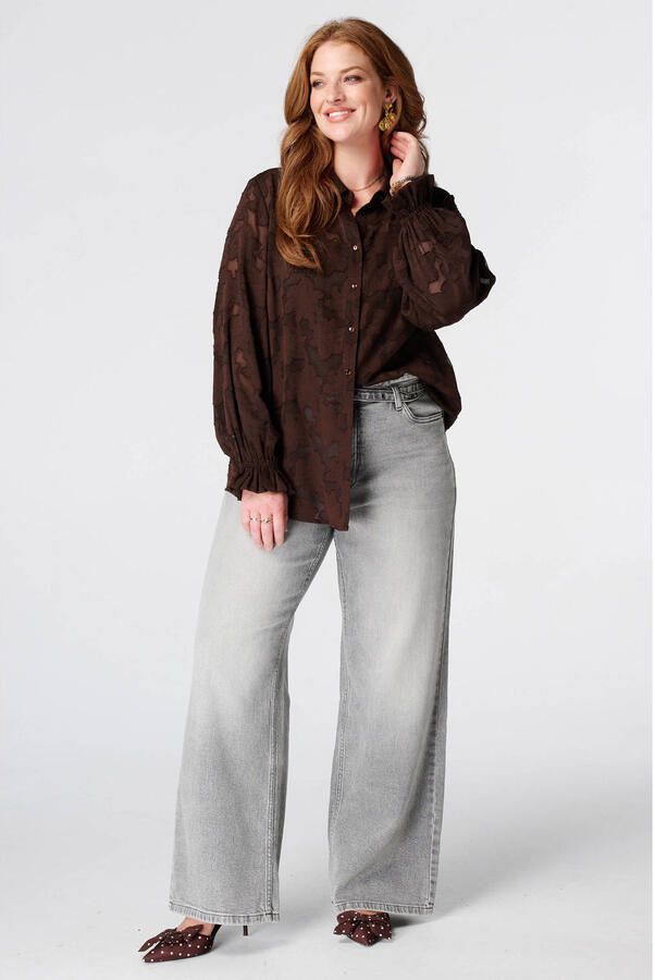 MS Mode blouse Plus Size donkerbruin - Foto 3