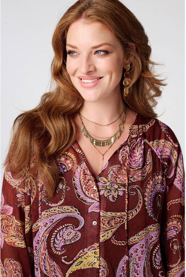 MS Mode blouse Plus Size met paisley bruin - Foto 2