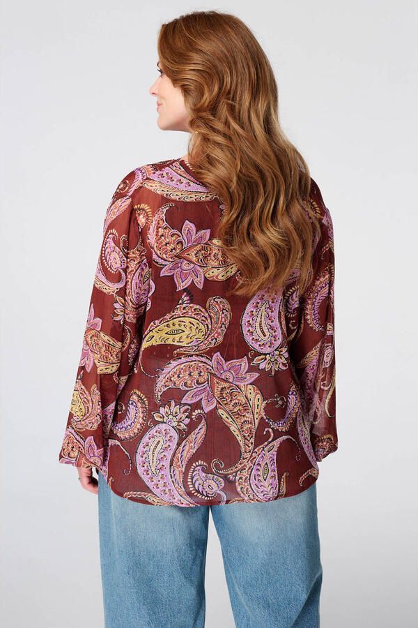 MS Mode blouse Plus Size met paisley bruin - Foto 3