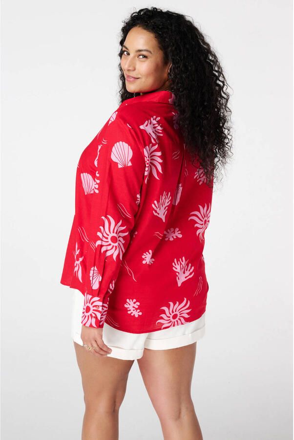 MS Mode blouse rood - Foto 3