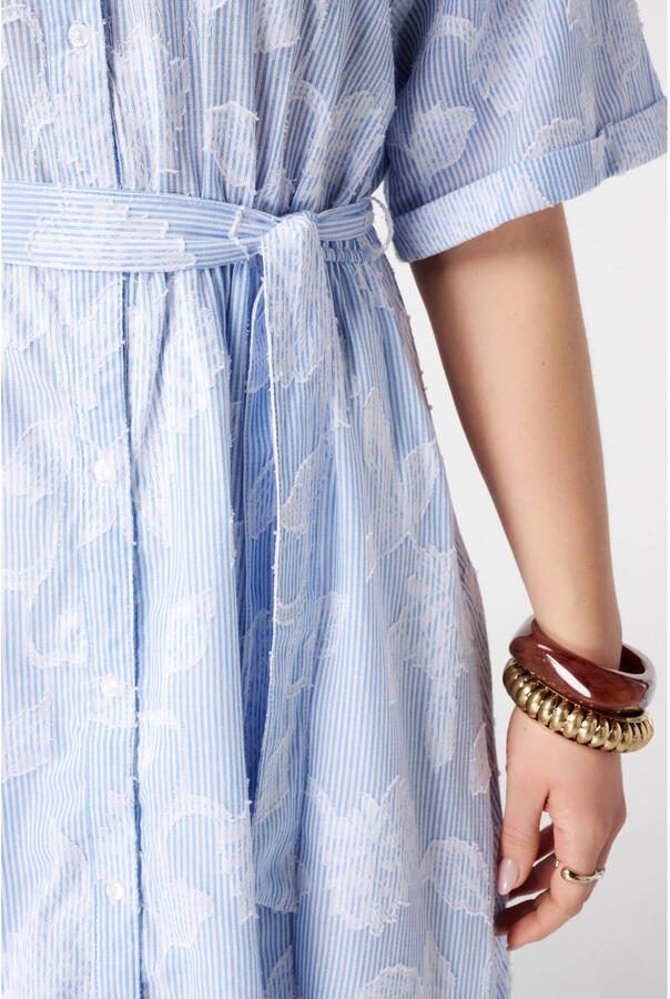 MS Mode blousejurk met krijtstreep blauw - Foto 2