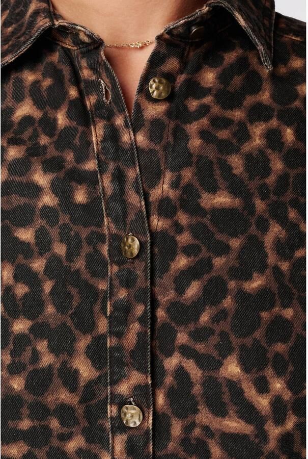 MS Mode blousejurk Plus Size met panterprint bruin - Foto 3