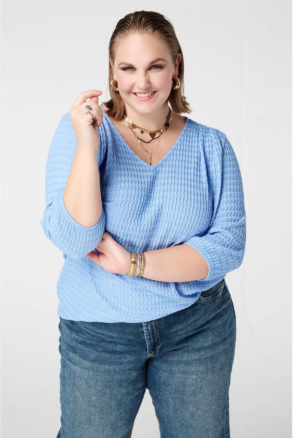 MS Mode blousetop blauw