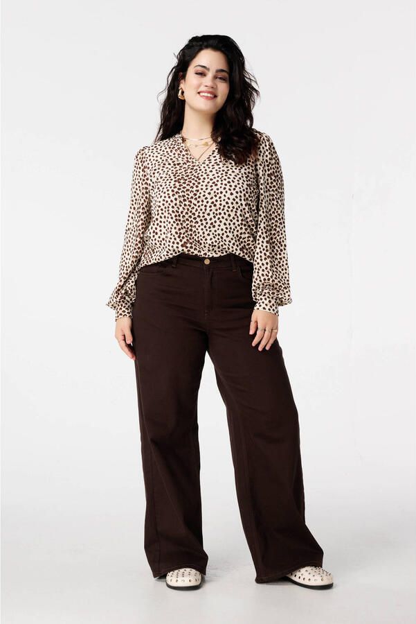 MS Mode blousetop bruin