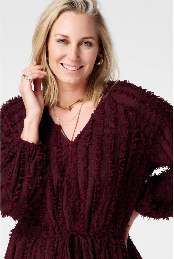 MS Mode blousetop donkerrood