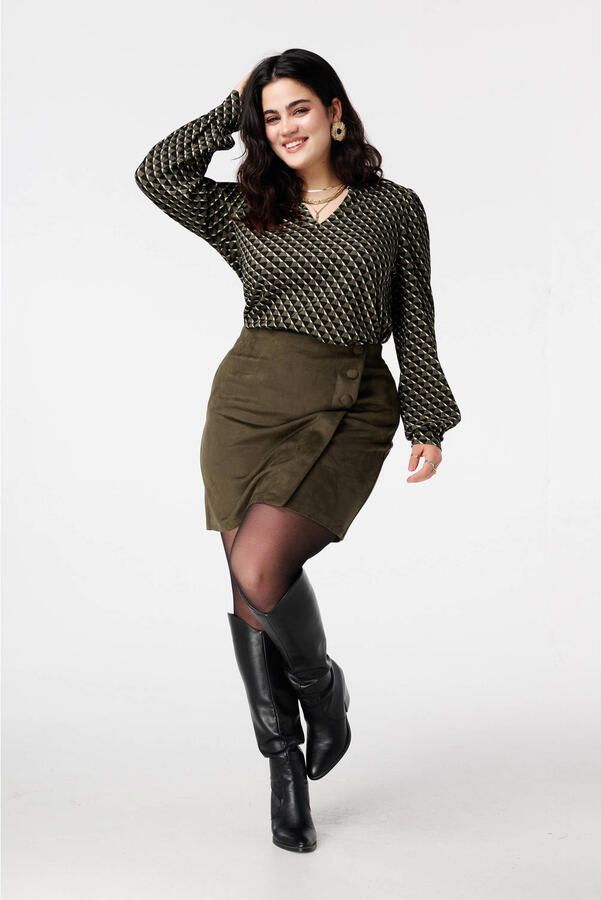 MS Mode blousetop kaki