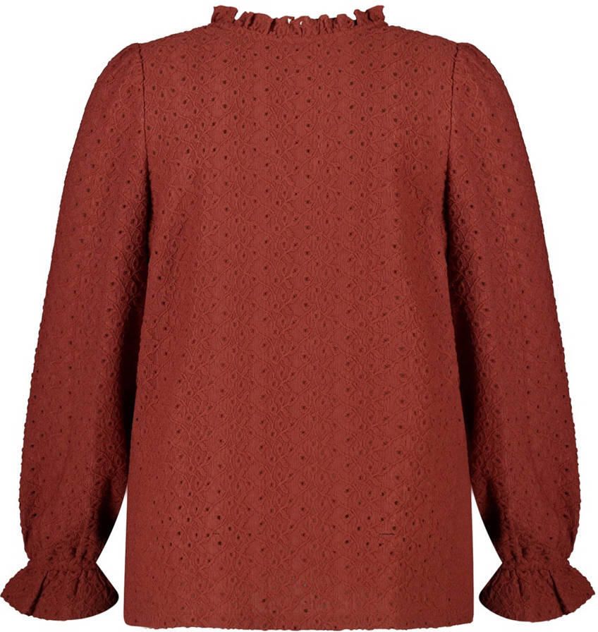 MS Mode blousetop roodbruin - Foto 2
