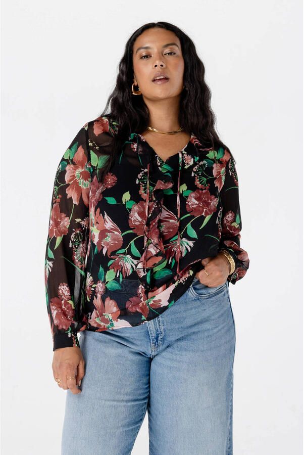 MS Mode blousetop zwart