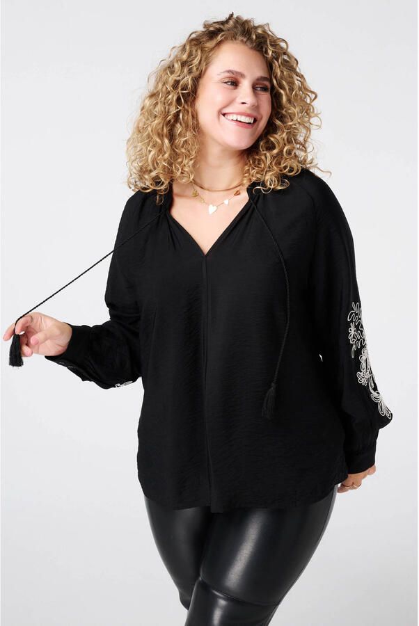 MS Mode blousetop zwart