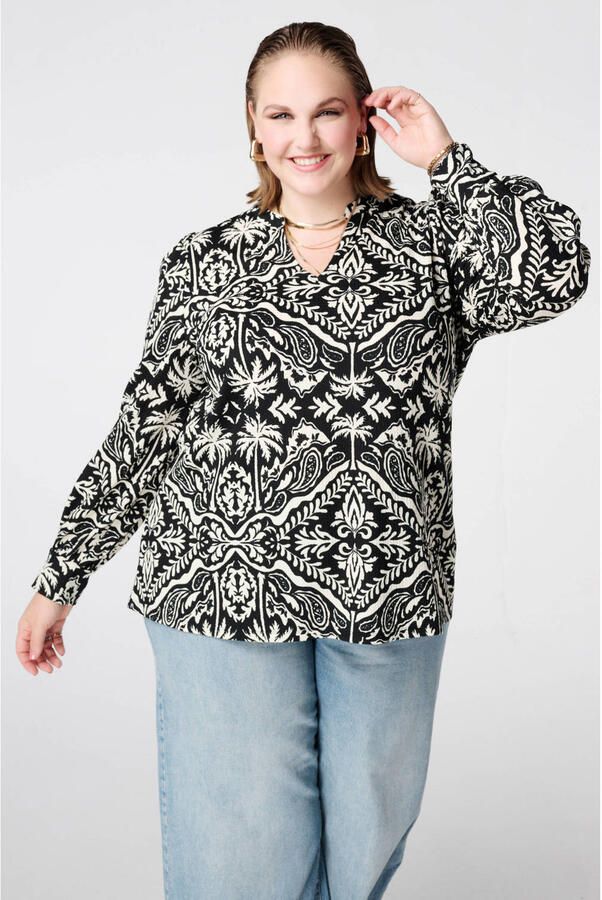 MS Mode blousetop zwart