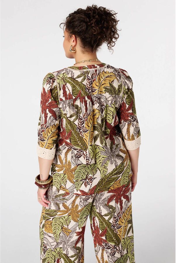 MS Mode broderie blouse Plus Size donkergroen - Foto 2
