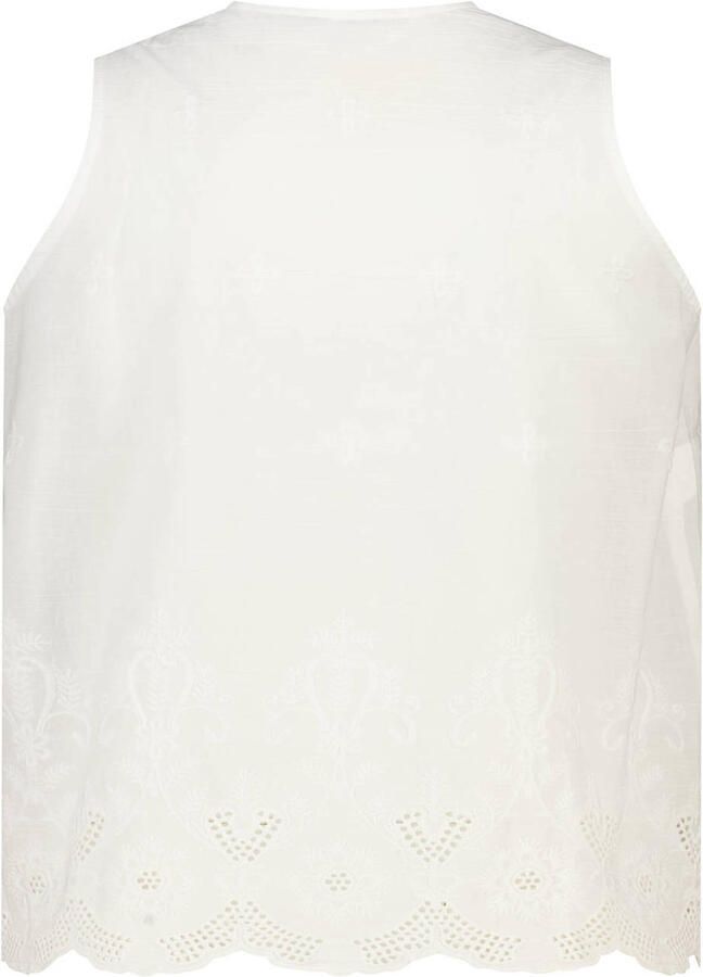 MS Mode broderie blouse Plus Size wit - Foto 2