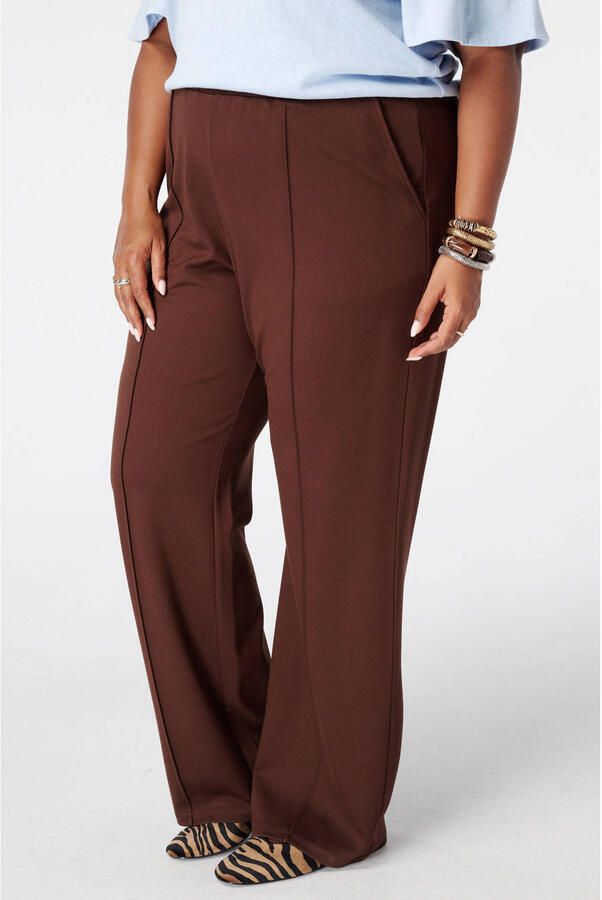 MS Mode broek Plus Size bruin