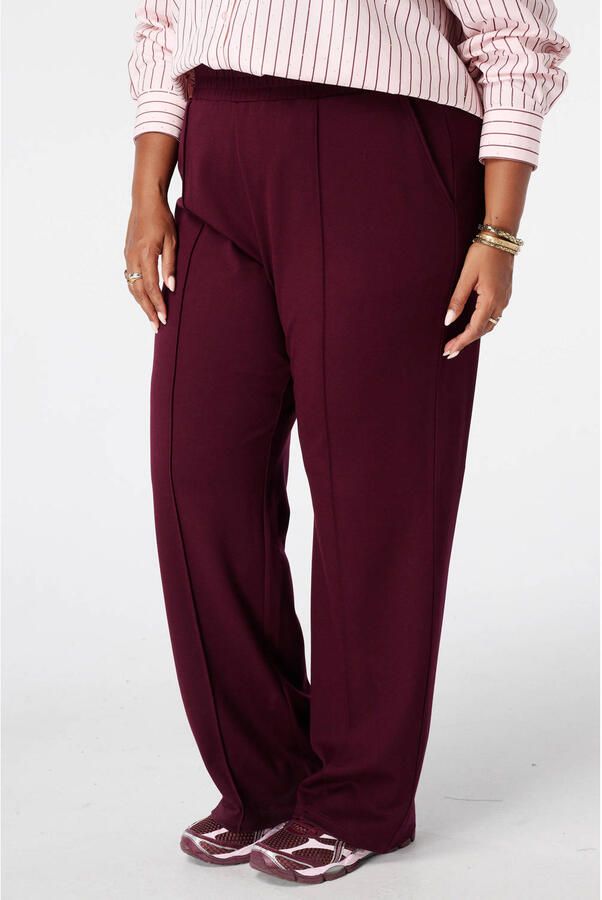 MS Mode broek Plus Size donkerrood
