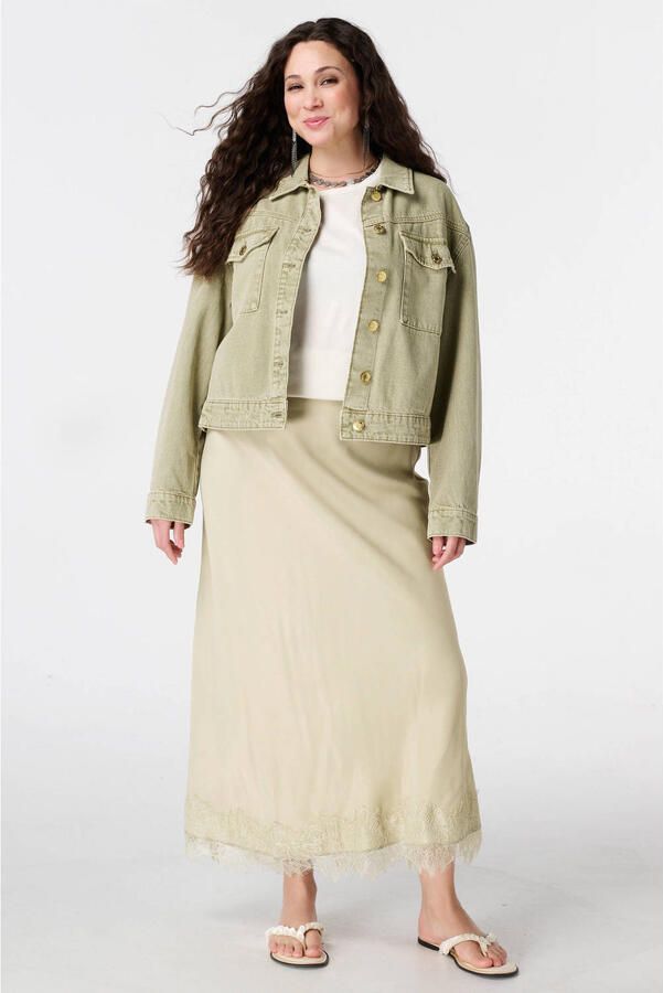 MS Mode denim spijkerjas groen
