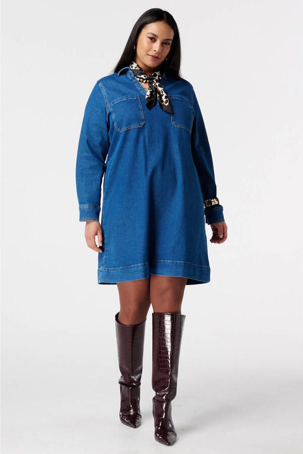 MS Mode denim spijkerjurk dark blue denim - Foto 3