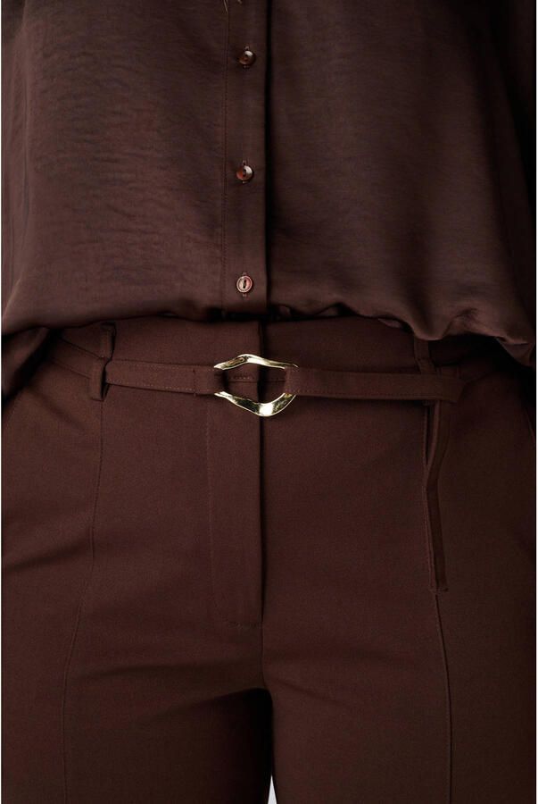 MS Mode flared broek Plus Size bruin - Foto 2