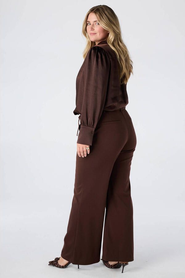 MS Mode flared broek Plus Size bruin - Foto 3