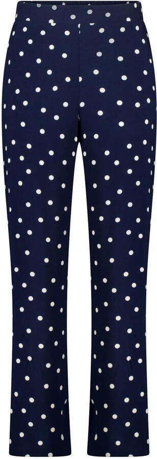 MS Mode flared broek Plus Size met stippen blauw - Foto 3