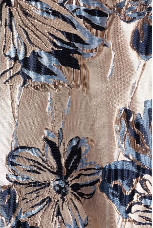 MS Mode gebloemd jacquard bomberjack beige blauw - Foto 2