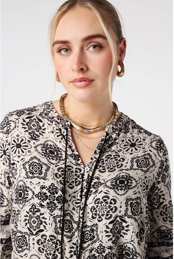 MS Mode gebloemde blouse zwart - Foto 2