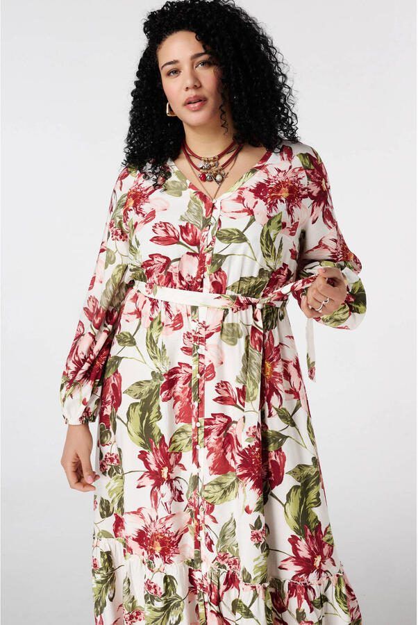MS Mode gebloemde blousejurk multi
