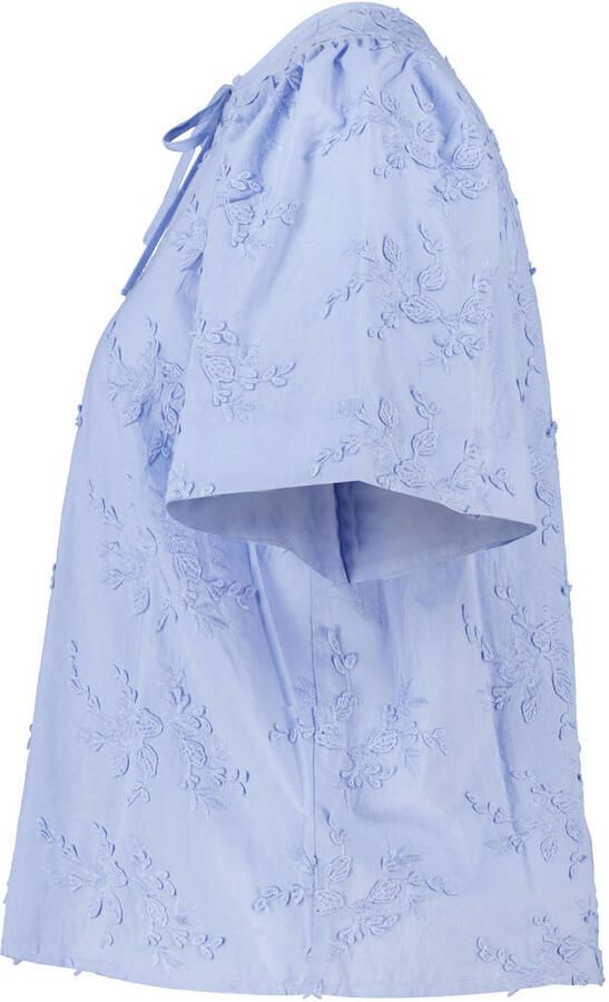 MS Mode gebloemde blousetop Plus Size lichtblauw - Foto 3