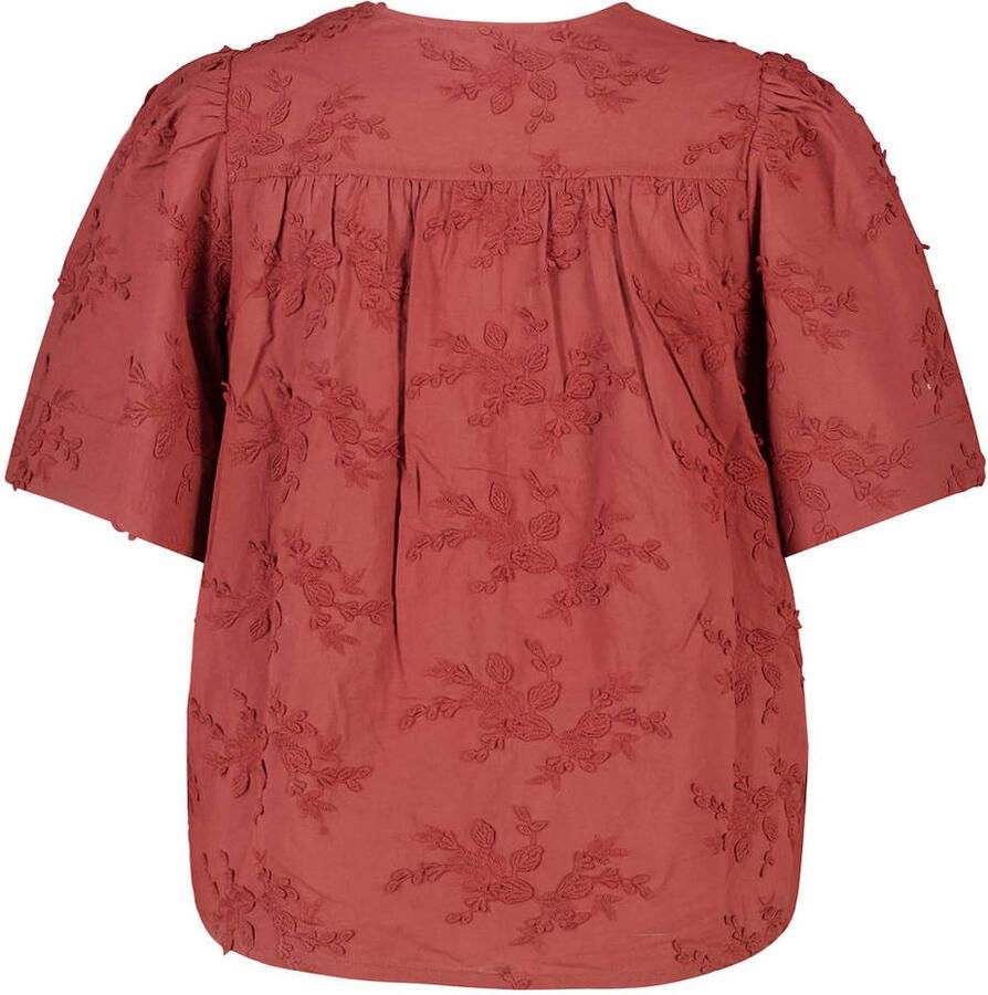 MS Mode gebloemde blousetop Plus Size roodbruin - Foto 2