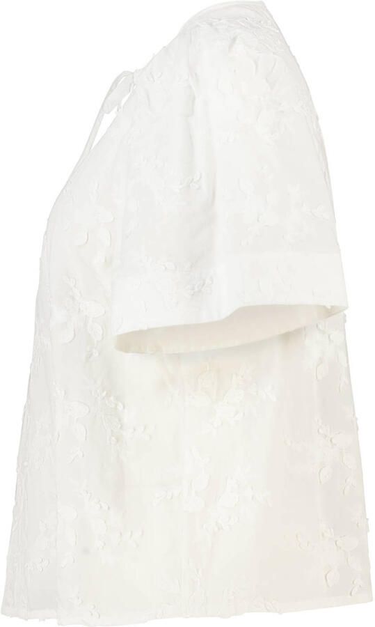 MS Mode gebloemde blousetop Plus Size wit - Foto 3
