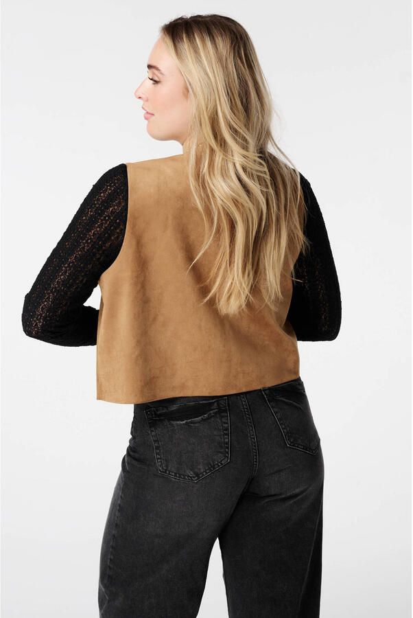 MS Mode gebloemde gilet cognac - Foto 3
