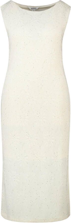 MS Mode gebloemde midi jurk met pailletten Plus Size ecru - Foto 2