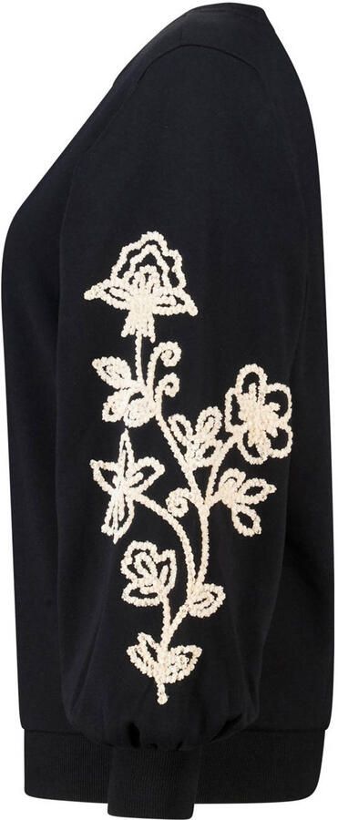 MS Mode gebloemde sweater zwart - Foto 3