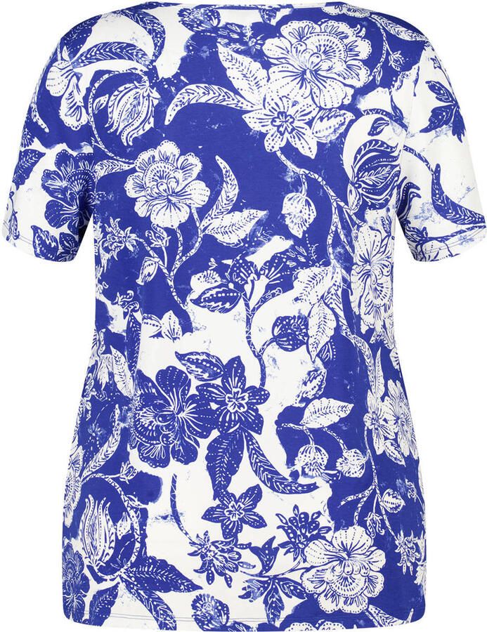 MS Mode gebloemde T-shirt blauw - Foto 2