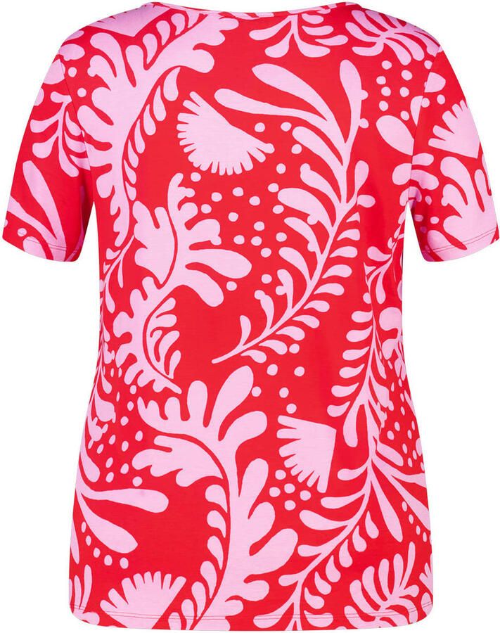MS Mode gebloemde T-shirt rood - Foto 2