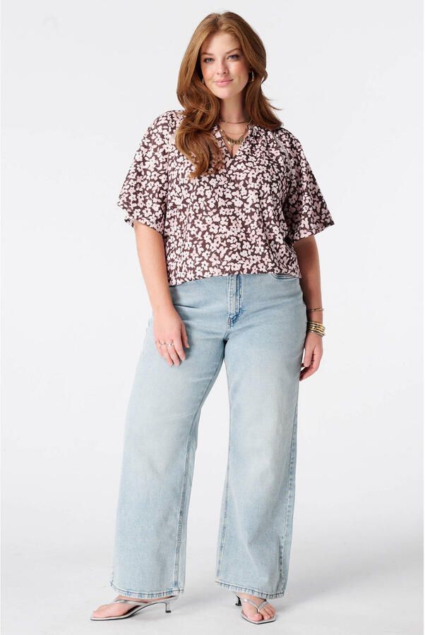 MS Mode gebloemde top Plus Size meerkleurig - Foto 2