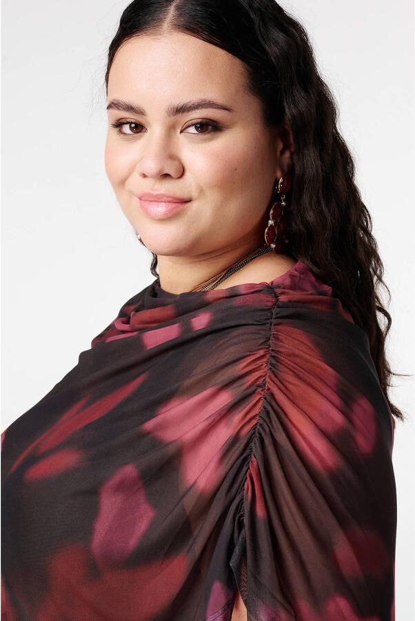 MS Mode gebloemde top rood - Foto 3